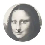 Apropiación artística de Mona Lisa con el símbolo de Nike como bigote. Homenaje a Manuel de Val. Yes Oui Bai.