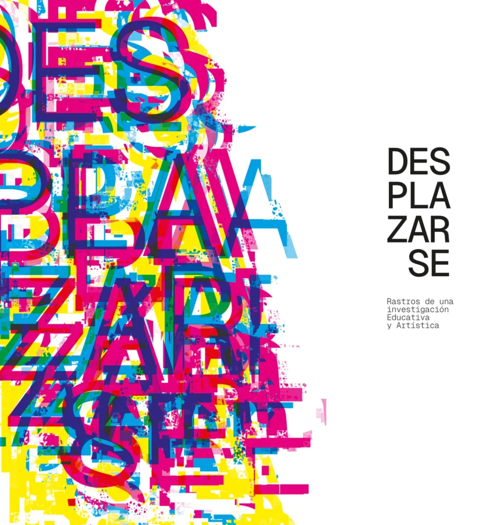 Diseño editorial experimental de portada con tipografía superpuesta en colores vibrantes y efectos de transparencia para el grupo de investigación EHU. Bilbao.