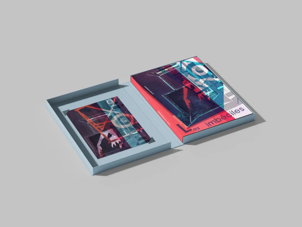 Diseño de estuche rígido y edición especial de libro con ilustración independiente, diseño editorial minimalista. Bilbao - Berlín