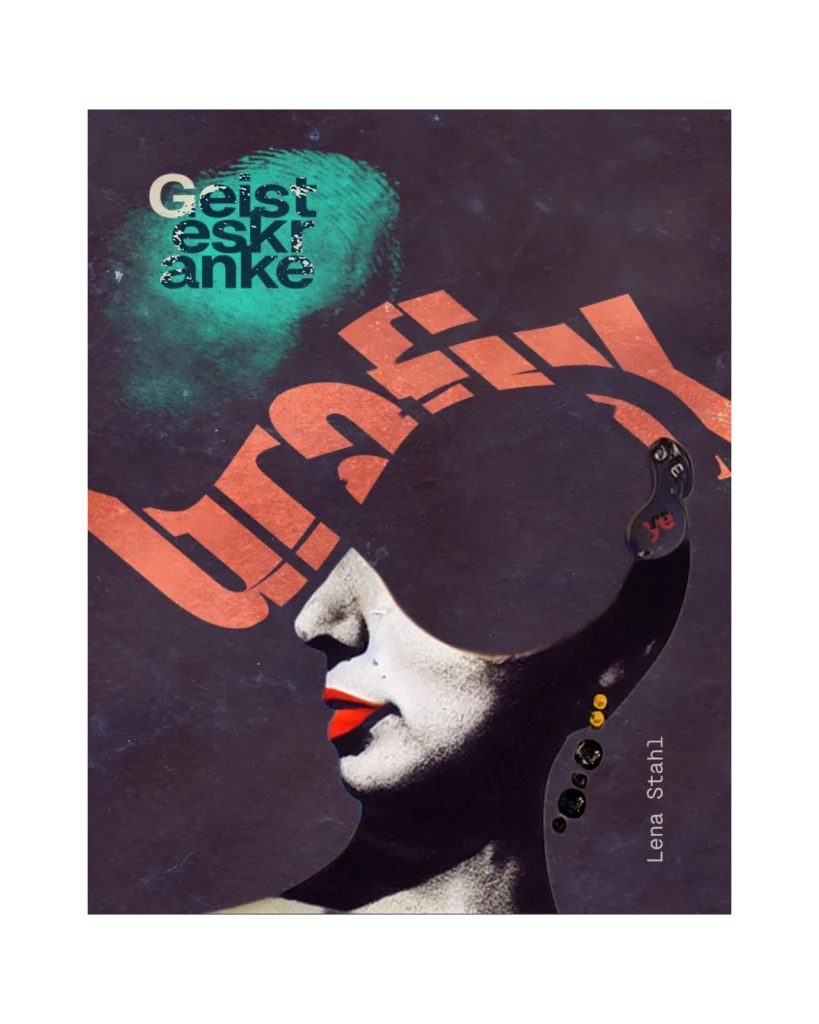 Diseño gráfico de collage y efectos tipografícos. Yes Oui Bai, Bilbao.